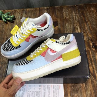 Replica W Nike Air Force 1 Shadow “patchwork” Sail/hydrogen Blue. Size 5