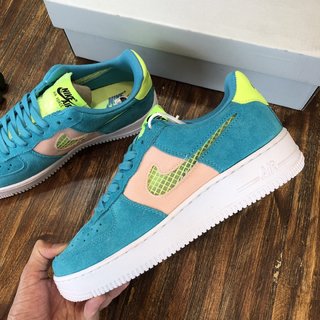 Replica Nike Air Force 1 '07 Lv8 Shoes Oracle Aqua Suede - Men's Size 9.5