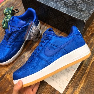 Replica Size 8.5 - Nike Air Force 1 Premium X Clot Royal Silk 2019