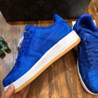 Replica Size 8.5 - Nike Air Force 1 Premium X Clot Royal Silk 2019