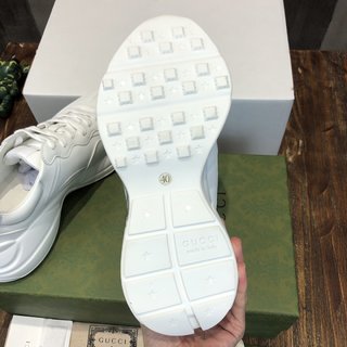 Replica Gucci Leather Graphic Print Chunky Sneakers