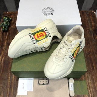 Replica Gucci Rhyton Leather Sneaker 'Vintage Logo'