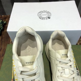 Replica Gucci Rhyton Leather Sneaker 'Vintage Logo'