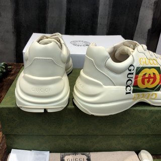 Replica Gucci Rhyton Leather Sneaker 'Vintage Logo'