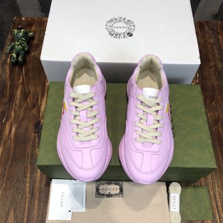 Replica Leather trainers Gucci Pink