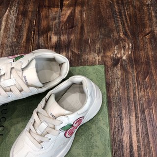 Replica Gucci Shoes | Gucci Gg Apple Print Rhyton Sneakers