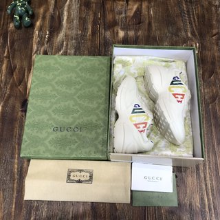 Replica Leather trainers Gucci White