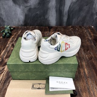 Replica Leather trainers Gucci White