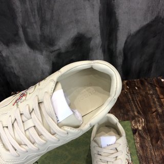 Replica Gucci Kids - Rhyton Logo Leather Sneaker