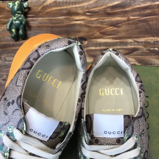 Replica GUCCI Rython Faux Leather Sneakers for Women