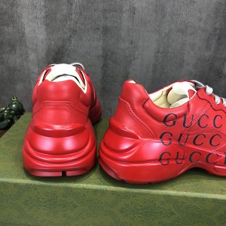 Replica GUCCI Aria 100th Anniversary Rhyton Sneakers Printed Leather Red