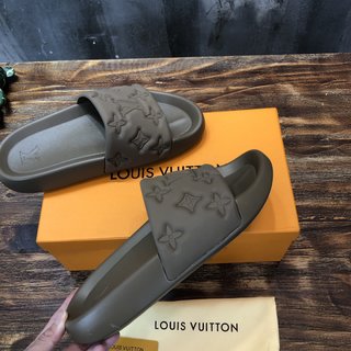 Replica LV 2022SS hot sale couple colorful embossment slipper