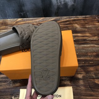 Replica LV 2022SS hot sale couple colorful embossment slipper