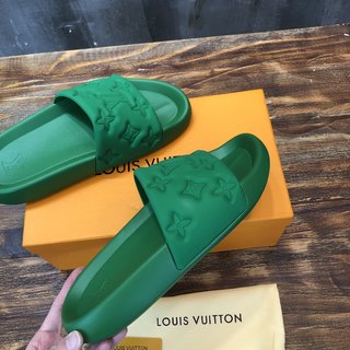 Replica LV 2022SS hot sale couple colorful embossment slipper