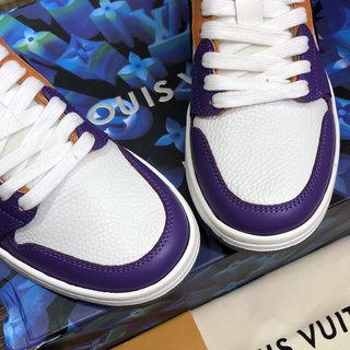 Replica LV x AJ1 Lace-up Sneakers In Purple