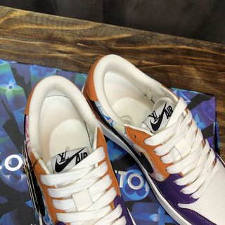 Replica LV x AJ1 Lace-up Sneakers In Purple