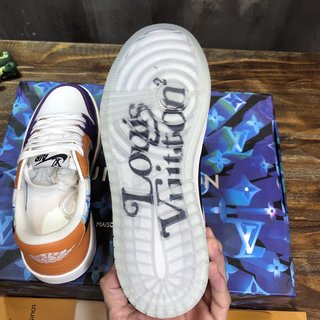 Replica LV x AJ1 Lace-up Sneakers In Purple