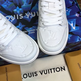 Replica LV x AJ1 Lace-up Sneakers In White