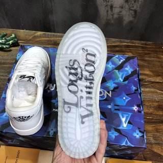 Replica LV x AJ1 Lace-up Sneakers In White