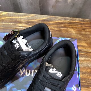 Replica LV x AJ1 Lace-up Sneakers in black