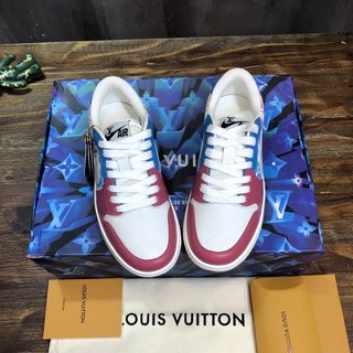 Replica LV x AJ1 Lace-up Sneakers In Pink