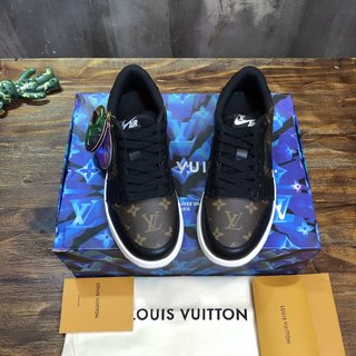 Replica LV x AJ1 Lace-up Sneakers in black