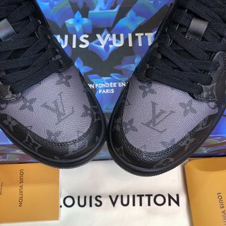 Replica LV x AJ1 Lace-up Sneakers in black