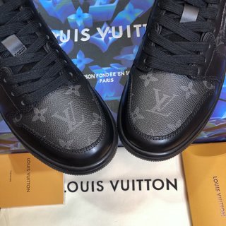 Replica LV x AJ1 Lace-up Sneakers in black