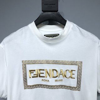 Replica Fendi*Ver Fendace logo T-shirt