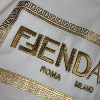 Replica Fendi*Ver Fendace logo T-shirt