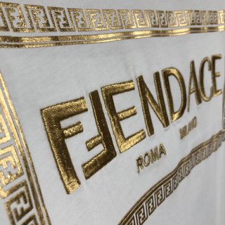 Replica Fendi*Ver Fendace logo T-shirt