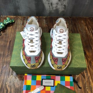 Replica Gucci Gg Rhyton Multicolor Yellow Sneakers Shoes