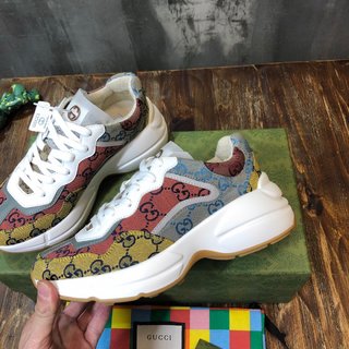 Replica Gucci Gg Rhyton Multicolor Yellow Sneakers Shoes