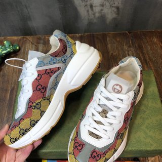 Replica Gucci Gg Rhyton Multicolor Yellow Sneakers Shoes