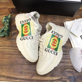 Replica Gucci Rhython Leather Sneaker 'Square Logo'