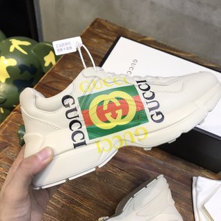 Replica Gucci Rhython Leather Sneaker 'Square Logo'