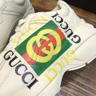 Replica Gucci Rhython Leather Sneaker 'Square Logo'