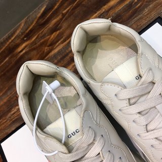 Replica Gucci Cream Leather Rhyton Low Top Sneakers