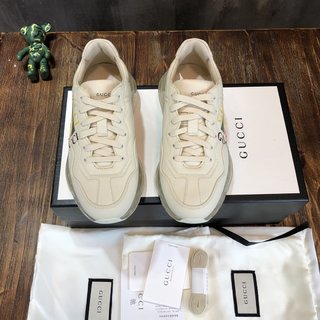 Replica Gucci Rhyton Leather Sneaker 'Vintage Logo'