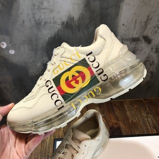 Replica Gucci Rhyton Leather Sneaker 'Vintage Logo'