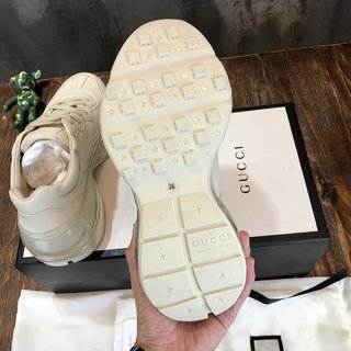 Replica Gucci Rhyton Leather Sneaker 'Vintage Logo'