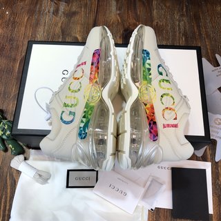 Replica Gucci Clunky Sneakers for Men Customized Rainbow Pattern