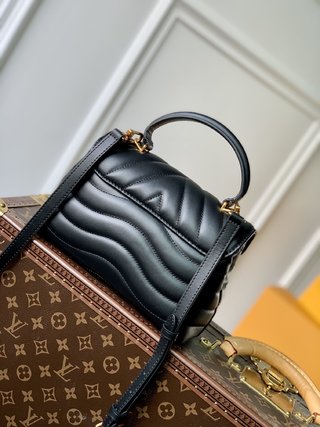 Replica Black Louis Vuitton New Wave Chain MM Satchel