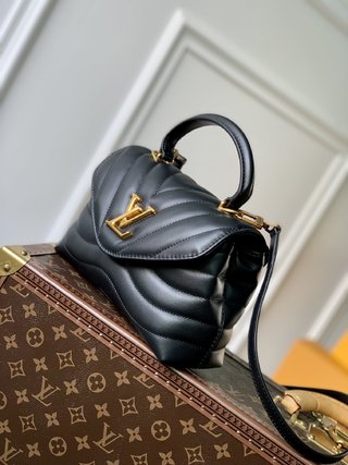 Replica Black Louis Vuitton New Wave Chain MM Satchel