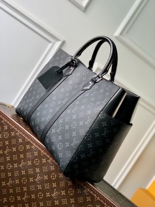 Replica LOUIS VUITTON Sac Plat 24h Eclipse Monogram Eclipse