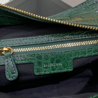 Replica Balenciaga - Classic Metalic Handbag - Trusted Luxury - Leather Green for Women