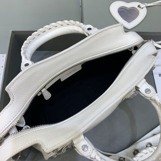 Replica Balenciaga | Women Xs Neo Cagole Leather Shoulder Bag Optic White Unique