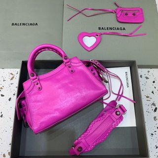 Replica BALENCIAGA CITY Plain Leather Logo Shoulder Bags