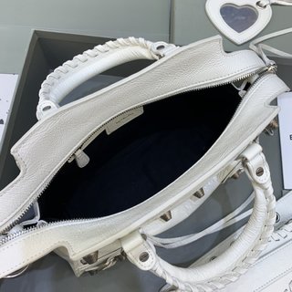 Replica Balenciaga | Women Xs Neo Cagole Leather Shoulder Bag Optic White Unique