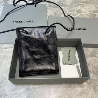 Replica Balenciaga - Explorer Logo-print Leather Pouch - Mens - Black